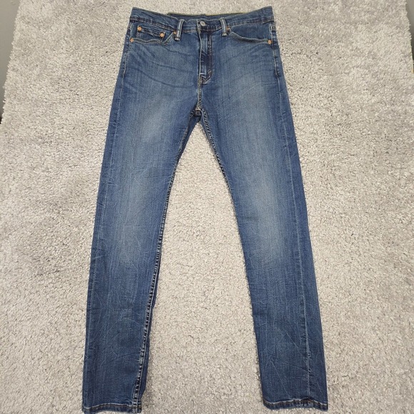 Levis‎ 510 Jeans Mens 33x34 (Fits 32x31) Blue Skinny Medium Wash Denim - Picture 1 of 13